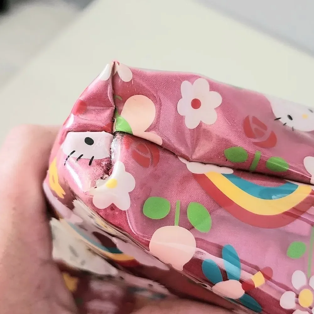 Hello Kitty Sanrio Girls Crossbody Messenger Bag Pink Rainbow Kitty